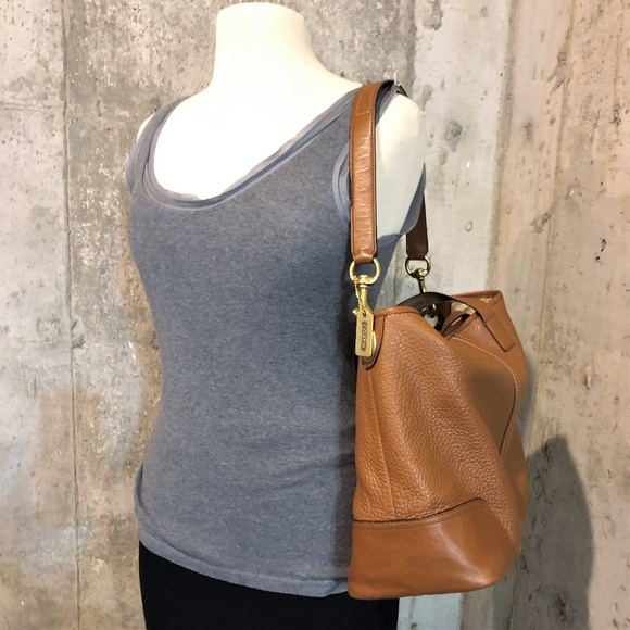 Coach Handbags - COACH Hadley LUXE Grain Leather Duffle Tote